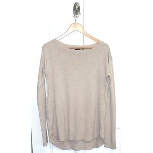 Devotion by Cyrus Women's Ribbed Sides & Hem Detail Tunic Sweater Toffee Medium